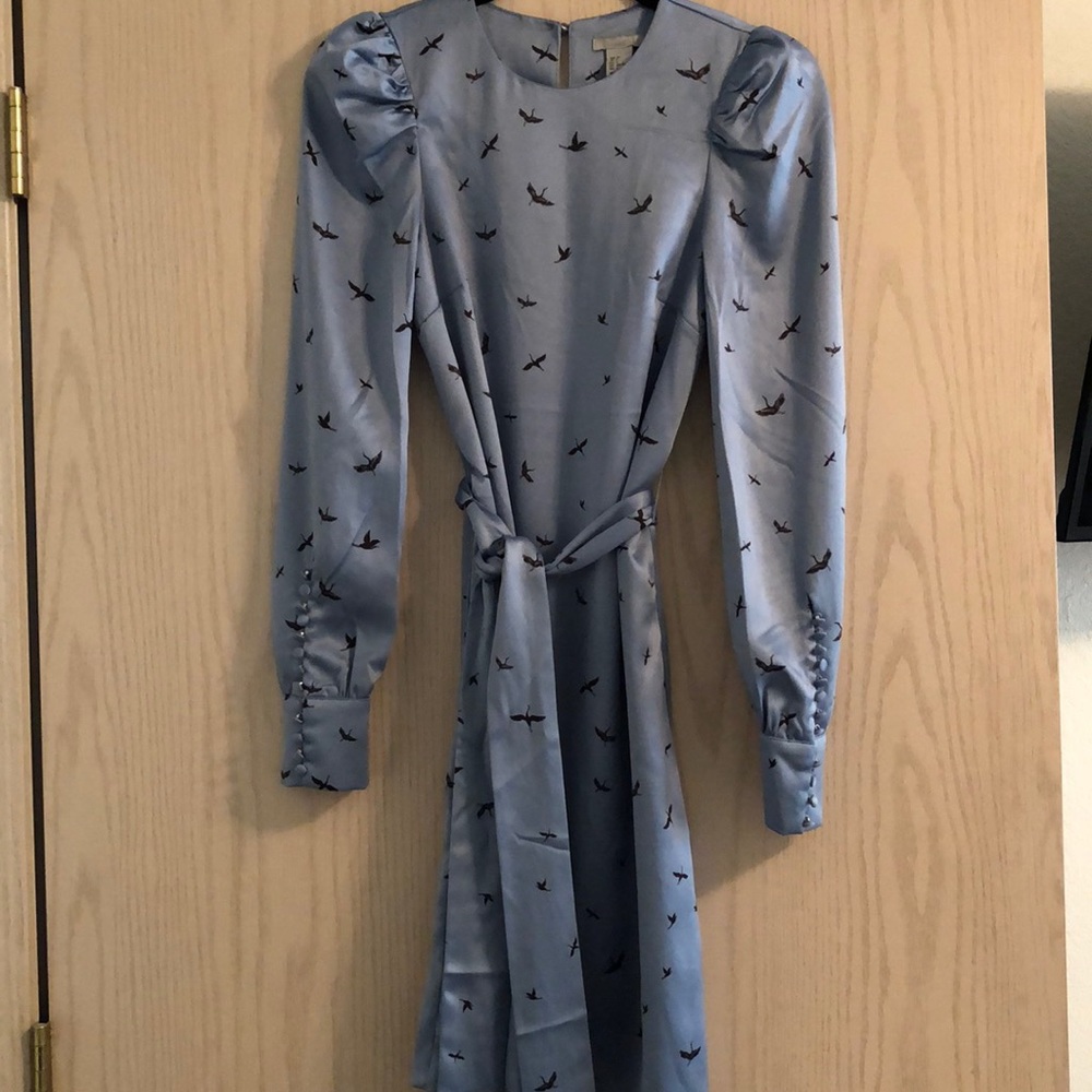 Beautiful silky crane dress!